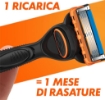 GILLETTE FUSION 5 RASOIO DA UOMO 1 RASOIO GILLETTE 2 LAMETTE DI RICAMBIO PER RASOIO OKX