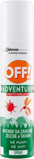 JOHNSON REPELLENTE SPRAY ADVENTURE OFF ANTIZANZARE ZANZARE ZECCHE E TAFANI 100 ML OKX