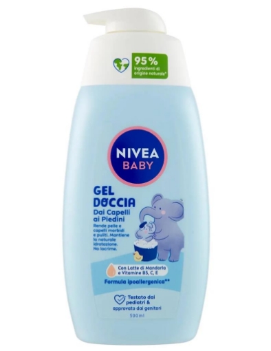 NIVEA GEL DOCCIA BABY 500ML DAI CAPELLI AI PIEDINI OKX