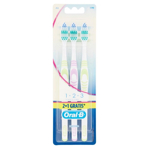 ORAL-B SPAZZOLINO MANUALE CLASSIC CARE MEDIO 2+1 GRATIS OKX