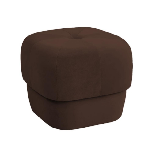 POUF DA ARREDAMENTO IN VELLUTO LISCIO H38X40X40 CM COLOR MARRONE 