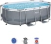 BESTWAY SET PISCINA FUORI TERRA POWER STEEL OVALE DA 305X200X84 CM - 5614A 