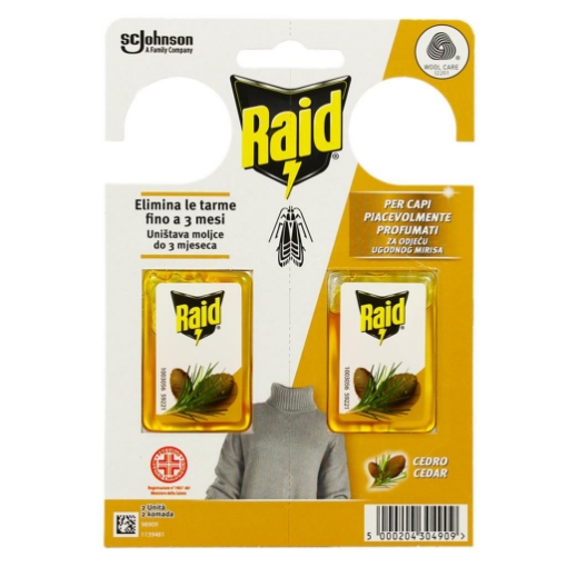 RAID TARME GEL PROFUMATO CEDRO 2 PEZZI OKX