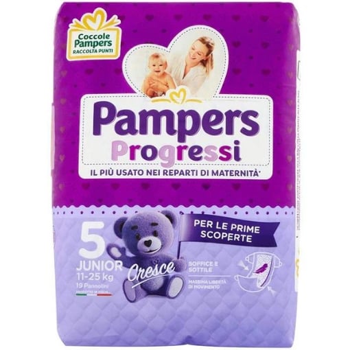 PAMPERS PROGRESSI PANNOLINI TAGLIA 5 JUNIOR 19 PEZZI OKX