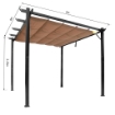 GAZEBO PERGOLA DA GIARDINO 3X4M TELO SCORREVOLE IN POLIESTERE IMPERMEABILE E STRUTTURA IN ALLUMINIO