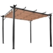 GAZEBO PERGOLA DA GIARDINO 3X4M TELO SCORREVOLE IN POLIESTERE IMPERMEABILE E STRUTTURA IN ALLUMINIO