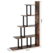 LIBRERIA STILE INDUSTRIALE 5 LIVELLI CON TELAIO IN FERRO 102 X 30 X 160 CM