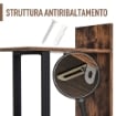 LIBRERIA STILE INDUSTRIALE 5 LIVELLI CON TELAIO IN FERRO 102 X 30 X 160 CM