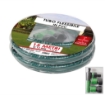 TUBO FLESSIBILE DA GIARDINO VERDE IN PVC DIAMETRO 12 MM X 15 MT -1/2 IN CON 3 RACCORDI E LANCIA DI IRRIGAZIONE