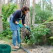 TUBO FLESSIBILE DA GIARDINO VERDE IN PVC DIAMETRO 12 MM X 15 MT -1/2 IN CON 3 RACCORDI E LANCIA DI IRRIGAZIONE