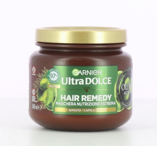 GARNIER ULTRA DOLCE MASCHERA NUTRIZIONE ESTREMA PER CAPELLI SECCHI AZIONE IN 1 MINUTO CON OLIO DI OLIVA  340 ML OKX