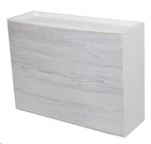 MODULO SCARPIERA IML WOOD BIANCO CON DECORO FINTO LEGNO SCARPÌ 51,5X16X39 CM COLOR BIANCO 