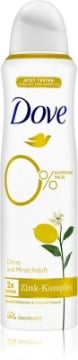 DOVE DEODORANTE SPRAY 150 ML O% SALI DI ALLUMINIO LIMONE E PESCA OKY