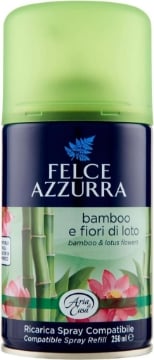 FELCE AZZURRA PROFUMATORE PER AMBIENTE AUTOMATICO RICARICA DA 250 ML BAMBOOE FIORI DI LOTO OKX