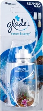 GLADE DEODORANTE PER AMBIENTE SPRAY RICARICA 18 ML OCEAN ADVENTUR SENSE OKX