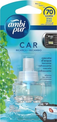 AMBIPUR PROFUMATORE PER AUTO RICARICA 7ML FRAGRANZA CASCATA ACQUA OKX