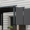 GAZEBO PERGOLA 3X3.5 M CON 3 TETTUCCI REGOLABILI IN ACCIAIO E POLIESTERE ANTI UV, GRIGIO