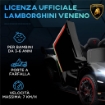 MACCHINA ELETTRICA PER BAMBINI LAMBORGHINI VENENO 12V CON TELECOMANDO, ETÀ 3-6 ANNI, NERO