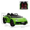 MACCHINA ELETTRICA PER BAMBINI CON TELECOMANDO MARCHIO LAMBORGHINI AVENTADOR, ETÀ 3-8 ANNI, VERDE