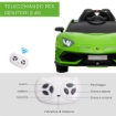 MACCHINA ELETTRICA PER BAMBINI CON TELECOMANDO MARCHIO LAMBORGHINI AVENTADOR, ETÀ 3-8 ANNI, VERDE