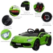 MACCHINA ELETTRICA PER BAMBINI CON TELECOMANDO MARCHIO LAMBORGHINI AVENTADOR, ETÀ 3-8 ANNI, VERDE