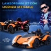 MACCHINA ELETTRICA PER BAMBINI LAMBORGHINI CON TELECOMANDO, FARI LED E MUSICA, ETÀ 3+ ANNI, ARANCIONE