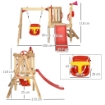 SET CON SCIVOLO E ALTALENA DA GIARDINO PER BAMBINI ETÀ 18-48 MESI, IN LEGNO E PLASTICA, ROSSO