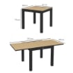 TAVOLO DA GIARDINO ALLUNGABILE PER 4-6 PERSONE CON PIANO A DOGHE, IN ALLUMINIO, 81/162X80X75 CM, GIALLO
