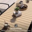 TAVOLO DA GIARDINO ALLUNGABILE PER 4-6 PERSONE CON PIANO A DOGHE, IN ALLUMINIO, 81/162X80X75 CM, GIALLO