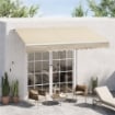 TENDA DA SOLE PER ESTERNO A BRACCI AVVOLGIBILE CON APERTURA A MANOVELLA, 360X250 CM, CREMA
