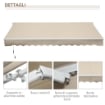 TENDA DA SOLE PER ESTERNO A BRACCI AVVOLGIBILE CON APERTURA A MANOVELLA, 360X250 CM, CREMA