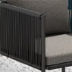 SET DA GIARDINO 3 PEZZI IN RATTAN CON 2 SEDIE 50X51.5X67 CM E TAVOLO 110X60X75 CM IN LEGNO COMPOSITO