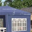 GAZEBO DA GIARDINO 6X3 M REGOLABILE IN ALTEZZA CON PARETI REMOVIBILI, IN ACCIAIO E POLIESTERE, BLU