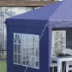 GAZEBO DA GIARDINO 6X3 M REGOLABILE IN ALTEZZA CON PARETI REMOVIBILI, IN ACCIAIO E POLIESTERE, BLU