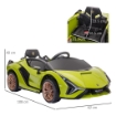 MACCHINA ELETTRICA PER BAMBINI 12V CON FARI E MUSICA, TELECOMANDO E VELOCITÀ 3-8KM/H, ETÀ 3-5 ANNI, 108X62X40CM, VERDE