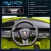 MACCHINA ELETTRICA PER BAMBINI 12V CON FARI E MUSICA, TELECOMANDO E VELOCITÀ 3-8KM/H, ETÀ 3-5 ANNI, 108X62X40CM, VERDE