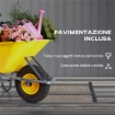 CASETTA DA GIARDINO CON PORTE SCORREVOLI E TETTO INCLINATO, IN ACCIAIO E PP, 340X386X200 CM, GRIGIO