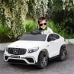 MACCHINA ELETTRICA PER BAMBINI 3-5 ANNI MERCEDES CON CINTURA DI SICUREZZA E TELECOMANDO, BIANCO