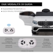 MACCHINA ELETTRICA PER BAMBINI 3-5 ANNI MERCEDES CON CINTURA DI SICUREZZA E TELECOMANDO, BIANCO