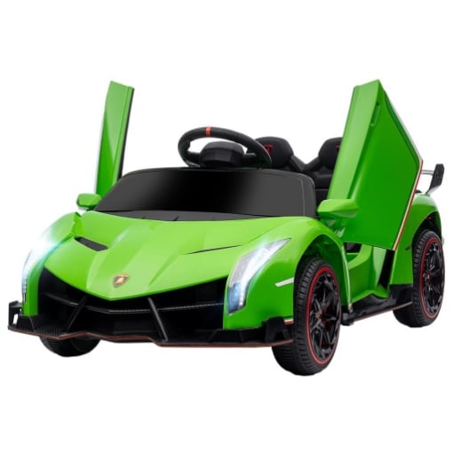 MACCHINA ELETTRICA PER BAMBINI LAMBORGHINI VENENO 12V CON TELECOMANDO, ETÀ 3-6 ANNI, VERDE