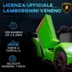 MACCHINA ELETTRICA PER BAMBINI LAMBORGHINI VENENO 12V CON TELECOMANDO, ETÀ 3-6 ANNI, VERDE