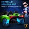 MACCHINA ELETTRICA PER BAMBINI LAMBORGHINI VENENO 12V CON TELECOMANDO, ETÀ 3-6 ANNI, VERDE