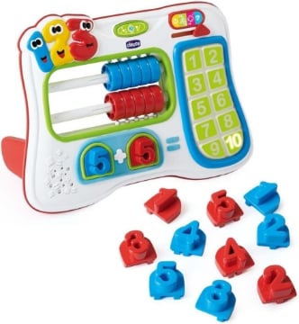 CHICCO ABACO NUMERI & SOMME GIOCO EDUCATIVO PER BAMBINI MATEMATICO IN 4 LINGUE PER IMPARARE NUMERI E SOMME, ISPIRATO AL METODO MONTESSORI, ELETTRONICO E INTERATTIVO, GIOCHI EDUCATIVI 2 ANNI 6 ANNI OKX