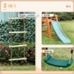 SET CON SCIVOLO, ALTALENA DA GIARDINO E SCALETTA A CORDA IN LEGNO PER BAMBINI ETÀ 3-8 ANNI