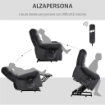 POLTRONA RELAX RECLINABILE A 135°, MASSAGGIANTE E ALZAPERSONA CON TELECOMANDO, 79X97X103CM, GRIGIO