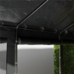 GAZEBO PER AUTO E FESTE CON ALTEZZA REGOLABILE, 4 PORTE E 4 FINESTRE, 6X3M GRIGIO SCURO