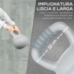 KETTLEBELL 6KG IN PVC E SABBIA METALLICA PER ALLENAMENTO SPALLE E BICIPITI, 19X19X26 CM, GRIGIO