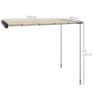 TENDALINO DA TETTO AUTO LATERALE E IMPERMEABILE CON ALTEZZA REGOLABILE, 2.5X1.6M, CACHI
