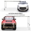 TENDALINO DA TETTO AUTO LATERALE E IMPERMEABILE CON ALTEZZA REGOLABILE, 2.5X1.6M, CACHI