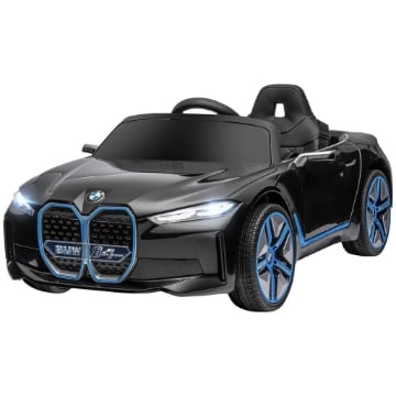 MACCHINA ELETTRICA PER BAMBINI 3-6 ANNI CON LICENZA BMW CON TELECOMANDO, CLACSON E FARI, 115X67X45 CM, NERA